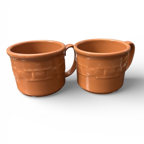 Longaberger Other - Longaberger Pottery Woven Traditions All Spice Ceramic Mugs 16 oz Set of 2 EUC